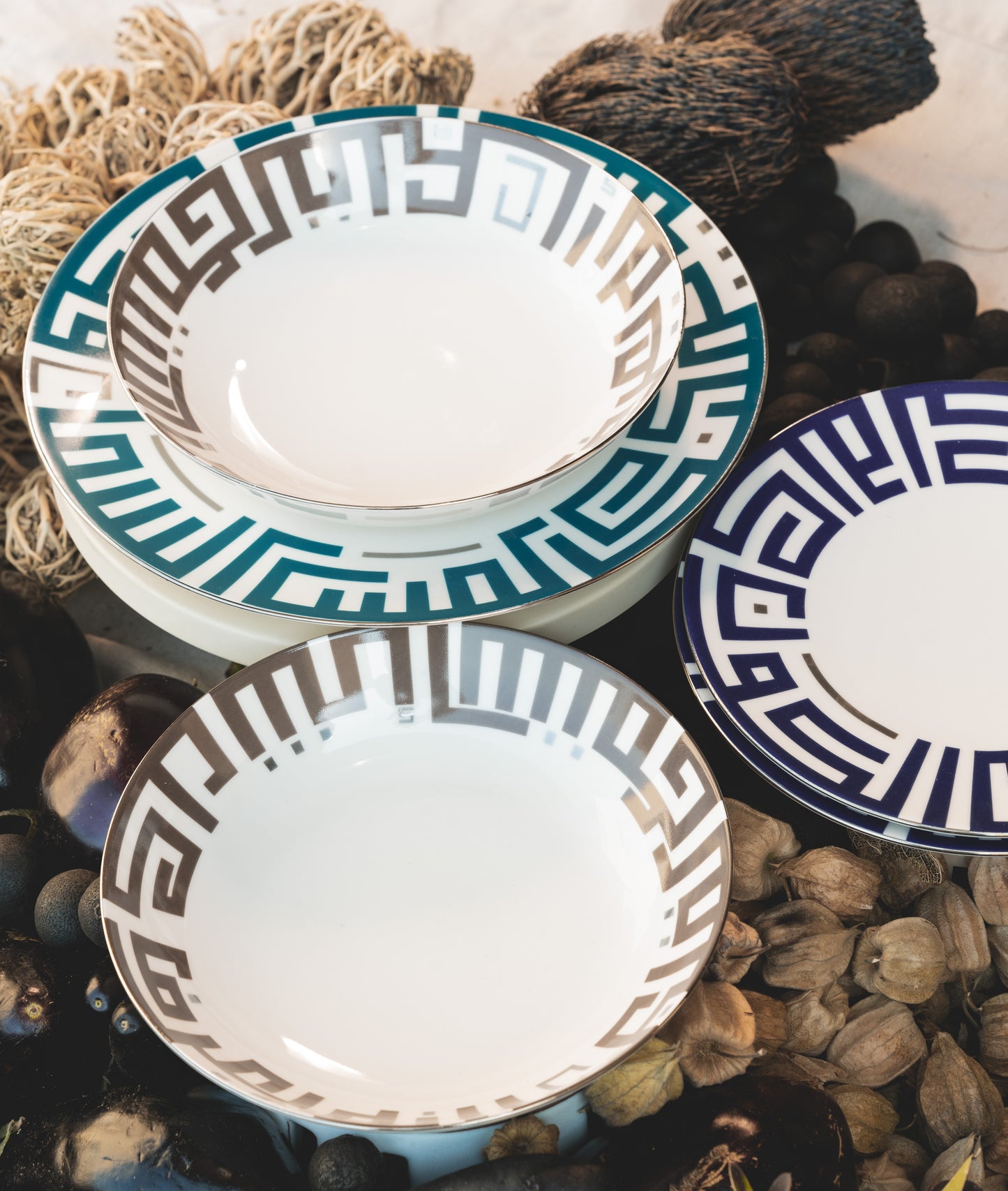 Joud Dinner and Soup Set - Silver